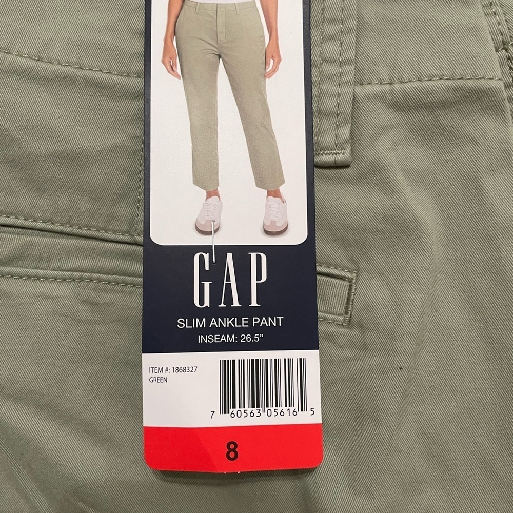 Gap Women's Slim Ankle Pant in Green size: 8 - Picture 5 of 11